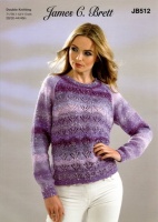 Knitting Pattern - James C Brett JB512 - Northern Lights DK - Sweater